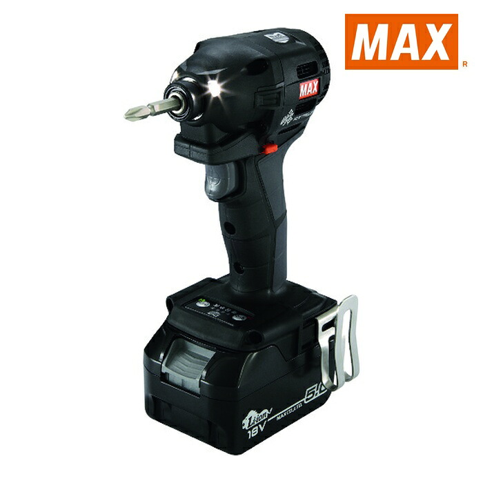 マックス MAX PJ-ID153K-B2C/1850A 充電式ブラシレスインパクトドライバ18Vセット黒 (1台)｜工具ランド　いたわり館