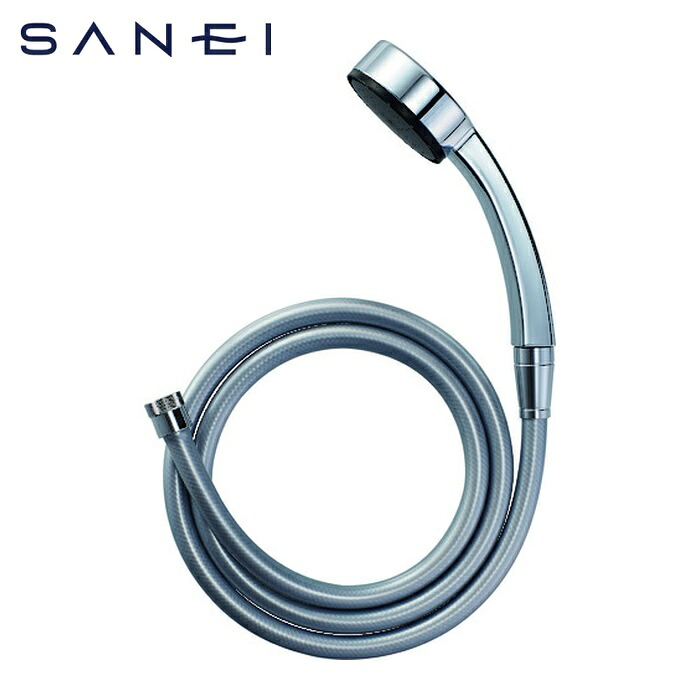 SANEI 三栄水栓 PS3950-CTA-CC シャワーセット 節水25% G1/2 アダプター付 1.6m (1個)