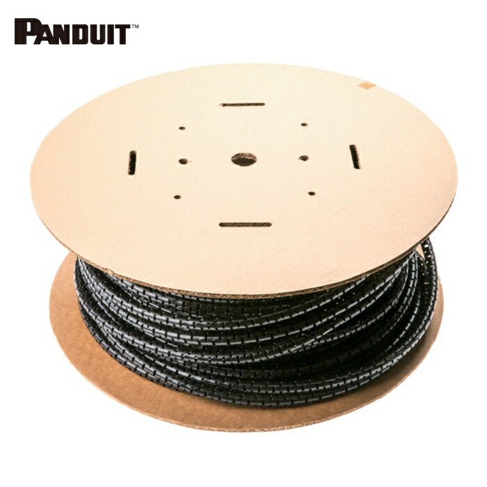 パンドウイット PANDUIT PW75F-C20 電線保護チューブ スリット型スパイラル パンラップ 束線径18.3Φmm 30m巻き 黒 PW75F-C20 (1巻)