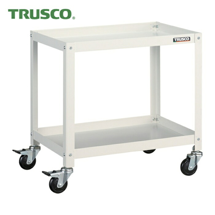 トラスコ TRUSCO 物の具手押し車 ラビットワゴン 600X400 天然ゴム拷問台 白いこと (1台) RBW-662 W