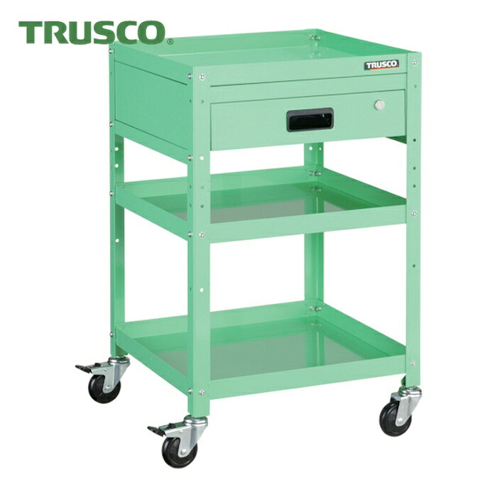 トラスコ TRUSCO ツールワゴン ラビットワゴン 500X500 引出1段付 ヤンググリーン (1台) RBW-853V YG｜工具ランド　いたわり館 24,480円