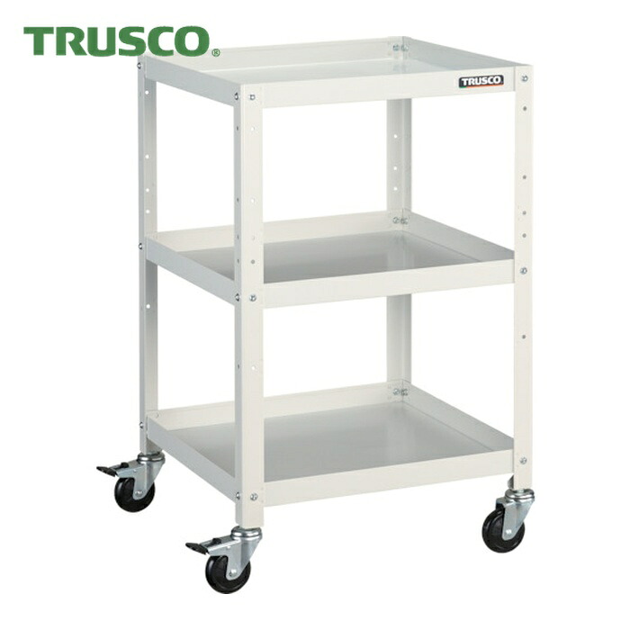 トラスコ TRUSCO 物の具手押し車 ラビットワゴン 500X500 天然ゴム拷問台 白いこと (1台) RBW-853 W