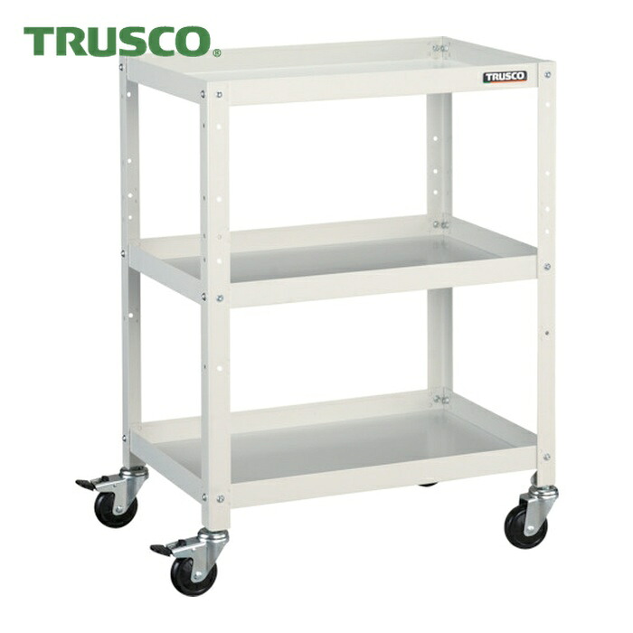 トラスコ TRUSCO 物の具手押し車 ラビットワゴン 600X400 天然ゴム拷問台 白いこと (1台) RBW-863 W