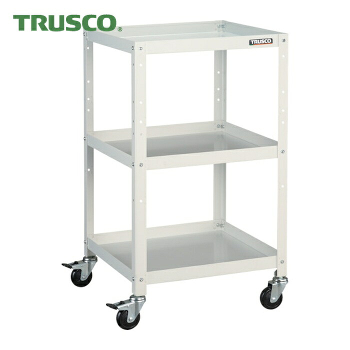 トラスコ TRUSCO 物の具手押し車 ラビットワゴン 500X500 天然ゴム拷問台 白いこと (1台) RBW-953 W