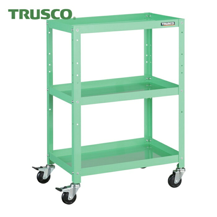 トラスコ TRUSCO 物の具手押し車 ラビットワゴン 600X400 天然ゴム拷問台 若い衆緑であること (1台) RBW-963 YG