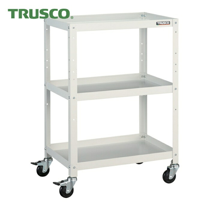 トラスコ TRUSCO 物の具手押し車 ラビットワゴン 600X400 天然ゴム拷問台 白いこと (1台) RBW-963 W