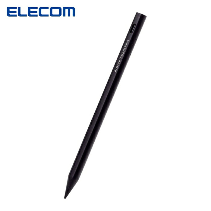 エレコム ELECOM P-TPACSTAP02BK 充電式タッチペン スタイラス iPad専用 パームリジェクション対応 USB-C充電 ブラック (1本)