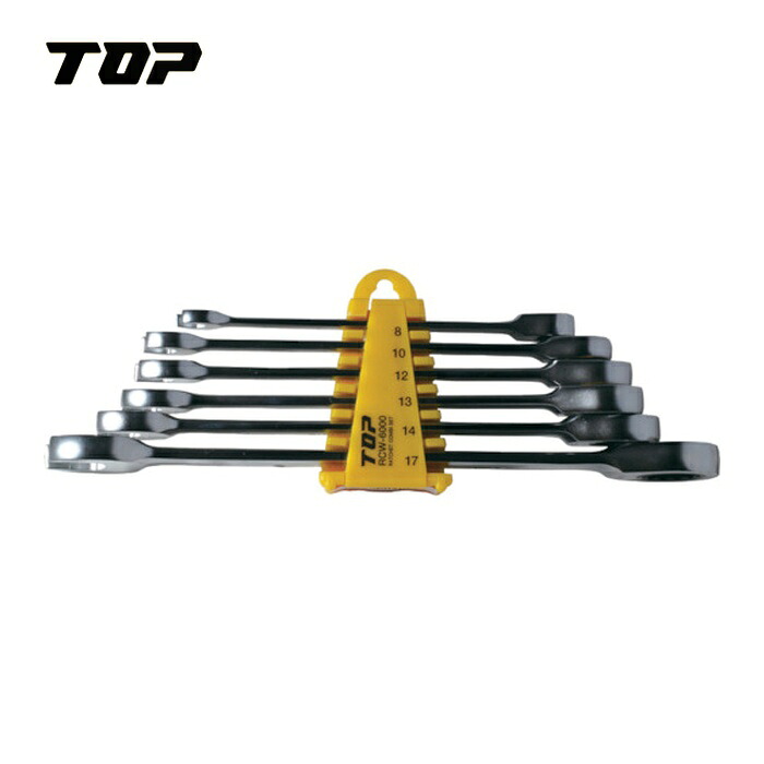 TOP トップ工業 RCW-6000 6丁組ラチェットコンビセット (1S)
