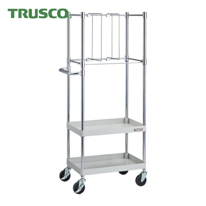 トラスコ TRUSCO ツールワゴン フェニックスワゴン 省音 600X400XH1500 立掛け用 ホワイト (1台) PEW-1562KS-W