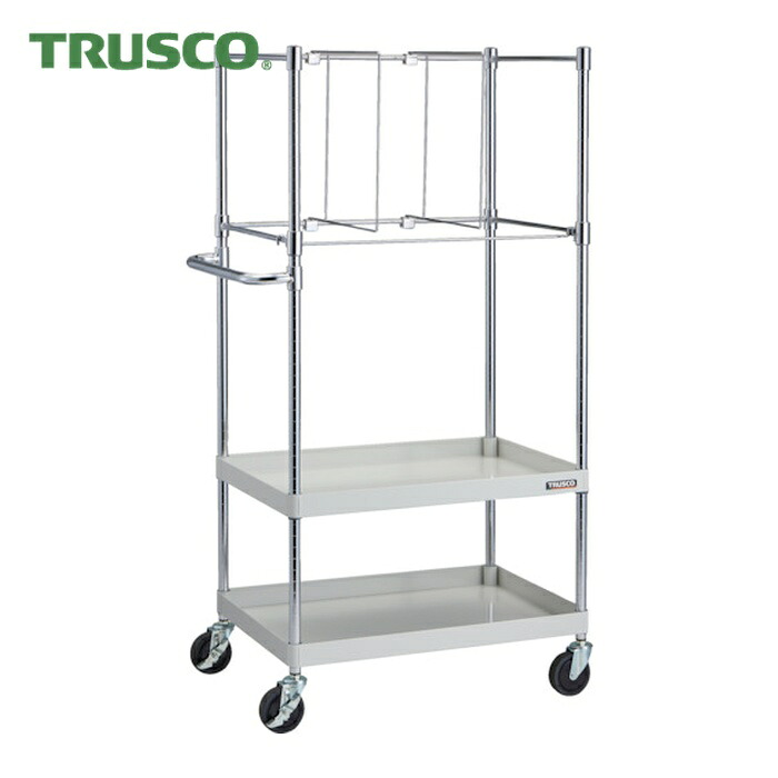 トラスコ TRUSCO ツールワゴン フェニックスワゴン 省音 750X500XH1500 立掛け用 ホワイト (1台) PEW-1572KS-W