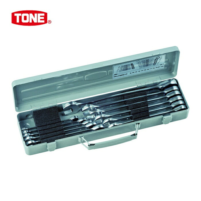 TONE トネ RM110 ラチェットめがねレンチセット 10pcs (1S)