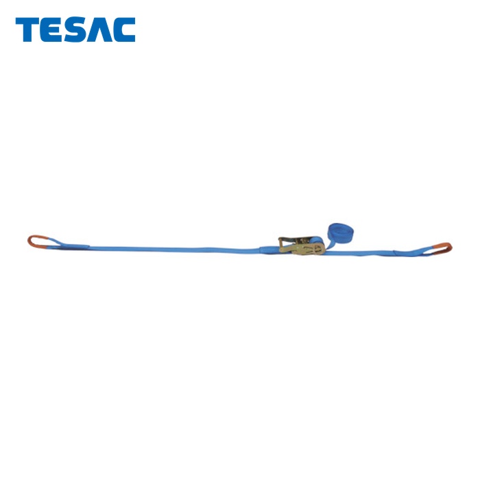 テザック TESAC R20E010-030A ラッシングベルト(ベルト荷締機)ラチェットバックル式アイタイプ (1台)