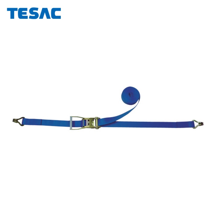 テザック TESAC R50KAE010-AE050A ラッシングベルト ベルト荷締機ラチェットバックル式両端ナローフック付 (1台)