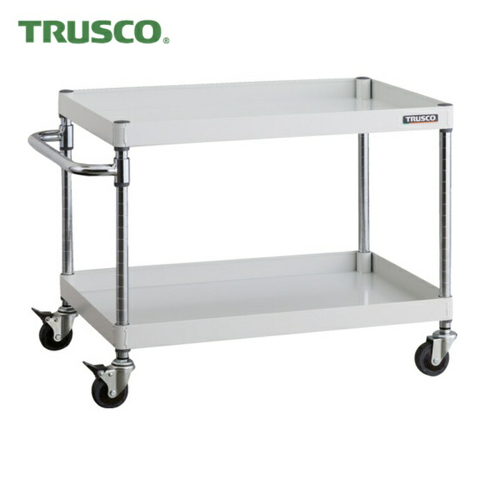 トラスコ TRUSCO ツールワゴン フェニックスワゴン 省音 750X500XH600 2段 ホワイト (1台) PEW-672C-W
