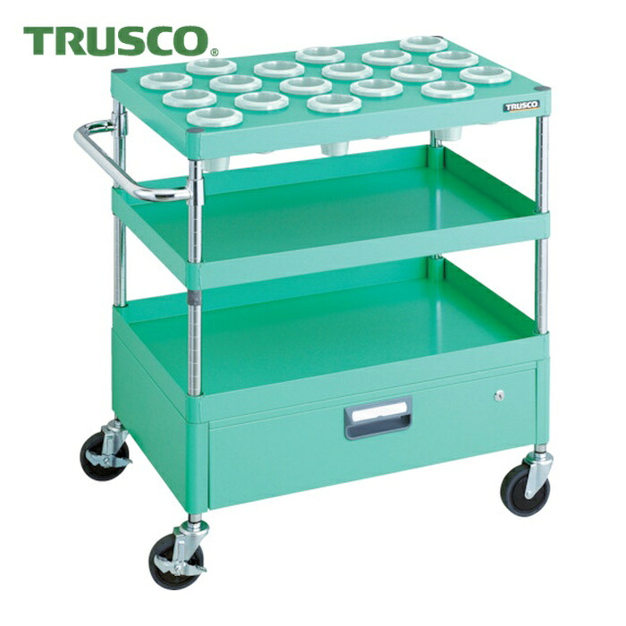 トラスコ TRUSCO 手道具手押し車 アリゾナ州の州都手押し車 省音 750X500 1段引出付 NT-50 若い者緑であること (1台) PEW-TL972AV-YG