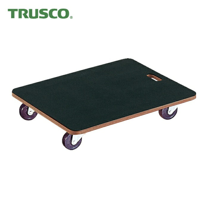 トラスコ TRUSCO 合板平台車プティカルゴ 600X450 ゴム張り ゴム車 (1台) PCG-4560G