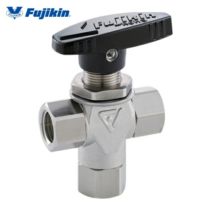 フジキン Fujikin PUBVT-15B ステンレス鋼製 パネルマウント式3方ボールバルブ 4.9MPa PUBVT-15 (1個)
