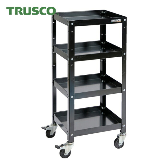 トラスコ TRUSCO 物の具手押し車 ラビットワゴン 360×360 予防医学拷問台 黒いこと (1台) RBW-834 BK