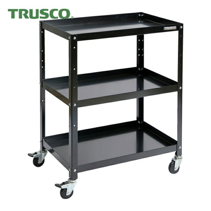 トラスコ TRUSCO 物の具手押し車 ラビットワゴン 700×450 天然ゴム拷問台 黒いこと (1台) RBW-973 BK