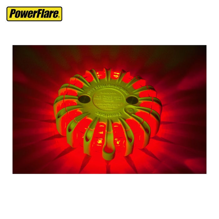 パワーフレア PowerFlare PF210RY 電池式高耐久LED警告灯 パワーフレア 赤 (1個)