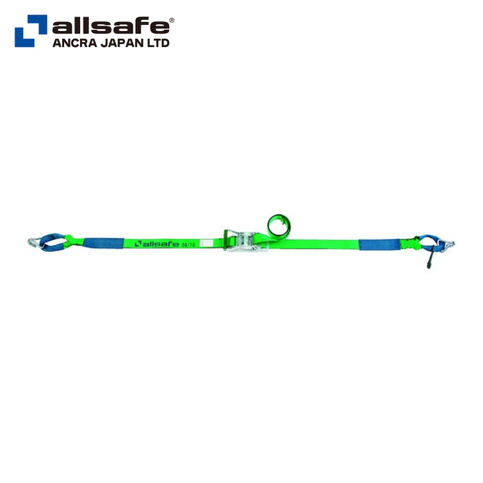 allsafe オールセーフ R5IN14 ラッシングベルト ラチェット式しぼり&ナローフック重荷重 (1台)