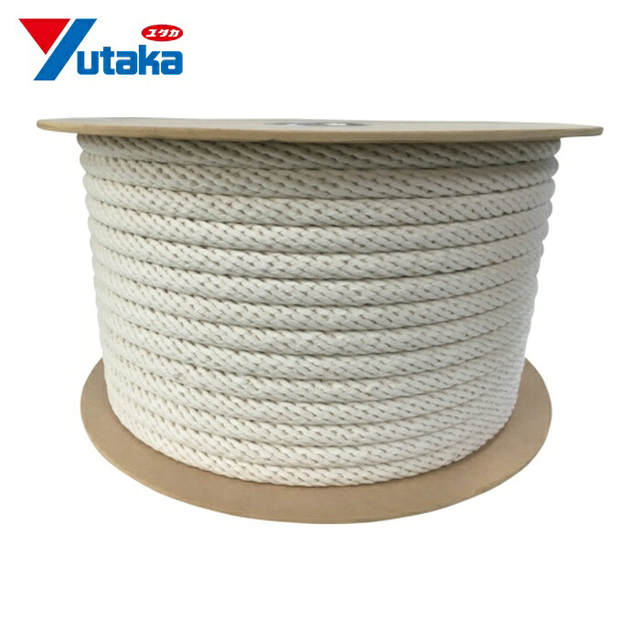 ユタカメイク 綿金剛打ロープドラム巻 16mm×100m (1巻) PRCX-16