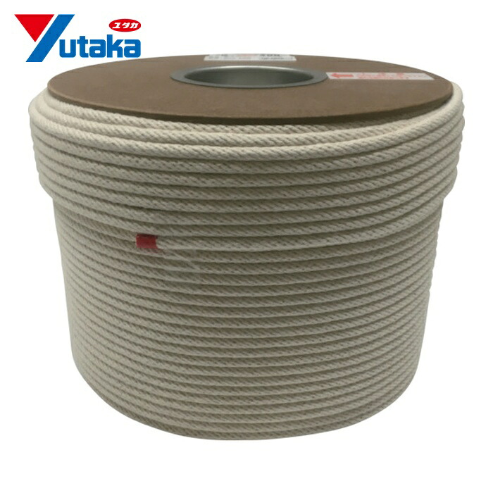 ユタカメイク 綿金剛打ロープドラム巻 6mm×200m (1巻) PRCX-6200