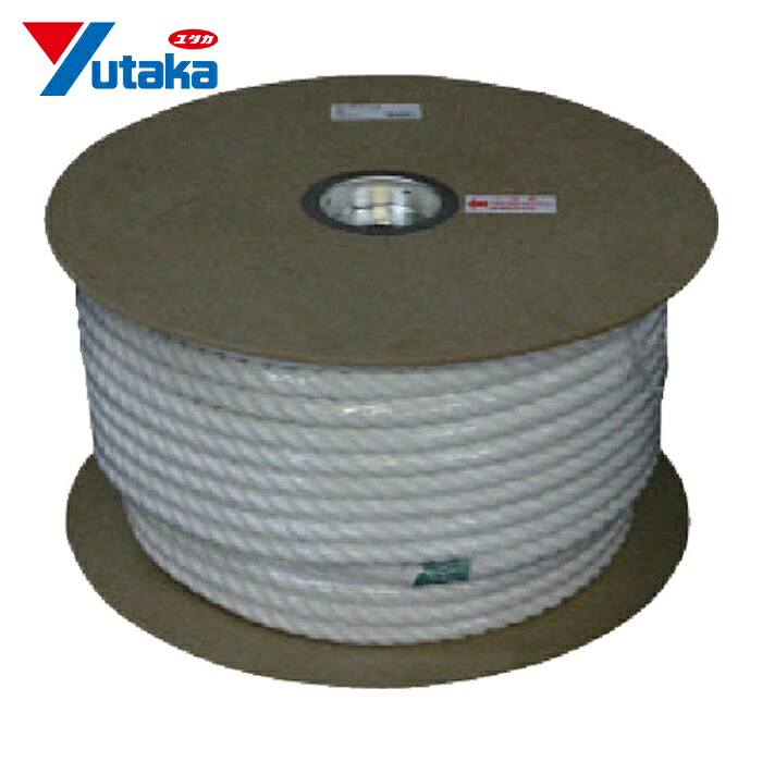 ユタカメイク ポリエステルロープドラム巻 16mm×100m (1巻) PRS-16