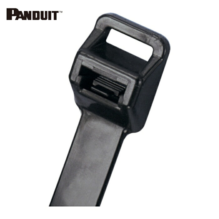 パンドウイット PANDUIT PRT10EH-Q0 リリースタイ 取り外し可能ナイロン結束バンド 耐候性黒 25本入 (1袋)