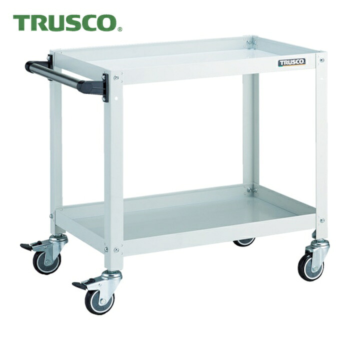 トラスコ TRUSCO 物の具手押し車 ラビットワゴン 600×400×H600 手持ち部分付 ウレタン拷問台 白いこと (1台) RBW-662HU W