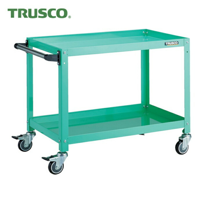 トラスコ TRUSCO 物の具手押し車 ラビットワゴン 700×450×H600 手持ち部分付 ウレタン拷問台 若い衆緑であること (1台) RBW-672HU YG