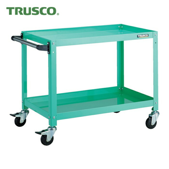 トラスコ TRUSCO 物の具手押し車 ラビットワゴン 700X450 手持ち部分付 天然ゴム拷問台 若い衆緑であること (1台) RBW-672H YG