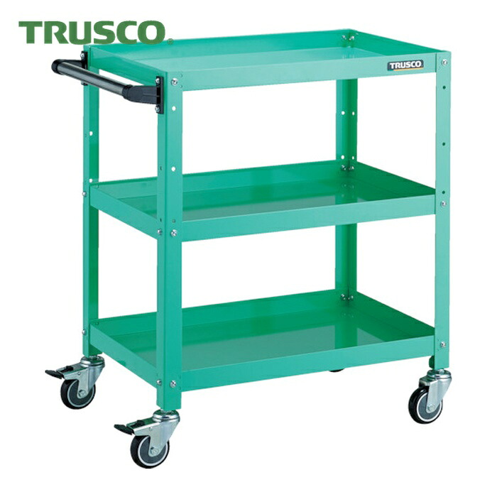 トラスコ TRUSCO 物の具手押し車 ラビットワゴン 600×400×H740 手持ち部分付 ウレタン拷問台 若い衆緑であること (1台) RBW-763HU YG