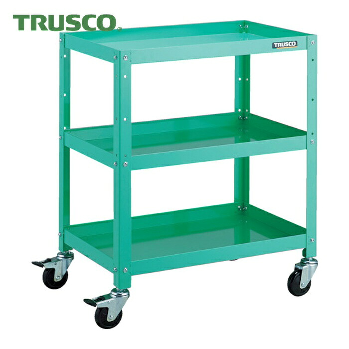 トラスコ TRUSCO ツールワゴン ラビットワゴン 600X400 ゴム車輪 ヤンググリーン (1台) RBW-763 YG