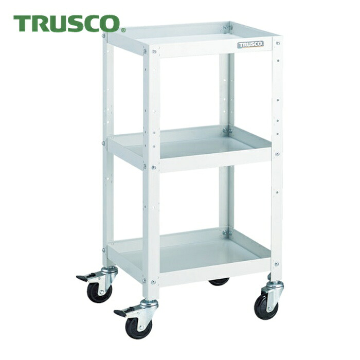 トラスコ TRUSCO 物の具手押し車 ラビットワゴン 400X350 天然ゴム拷問台 白いこと (1台) RBW-843 W