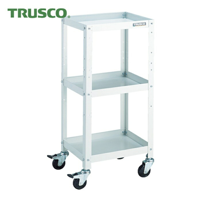 トラスコ TRUSCO 物の具手押し車 ラビットワゴン 400X350 天然ゴム拷問台 白いこと (1台) RBW-943 W