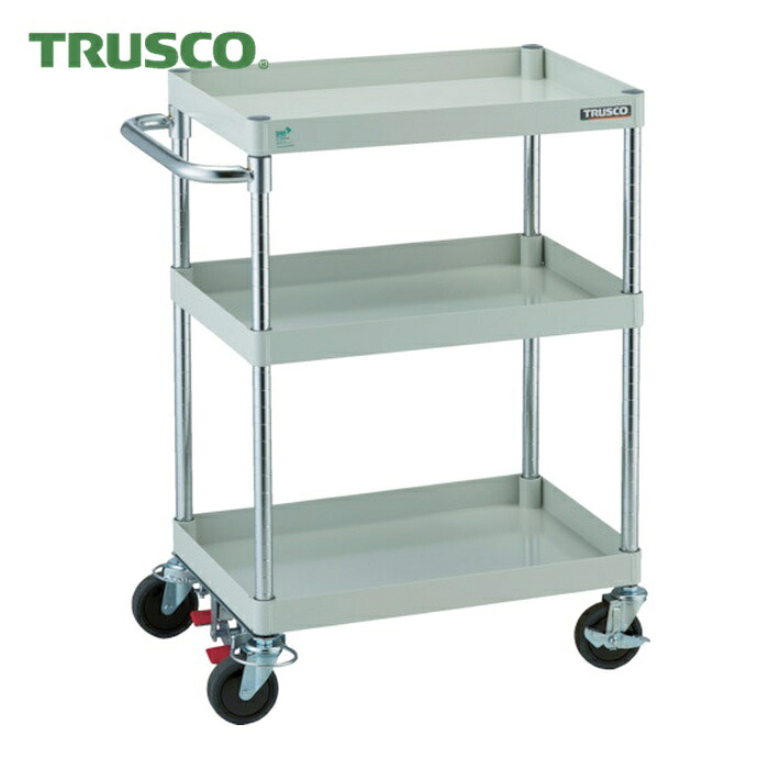 トラスコ TRUSCO ツールワゴン フェニックスワゴン 省音 600X400 S付 ホワイト (1台) PEW-963-B-W|工具ランド いたわり館