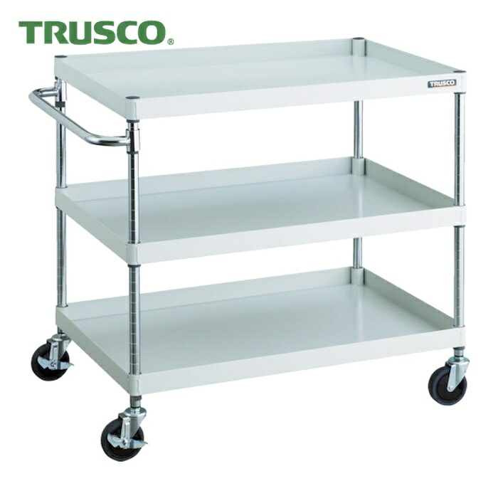 トラスコ TRUSCO ツールワゴン フェニックスワゴン 省音 900X600 S付 ホワイト (1台) PEW-993-B-W