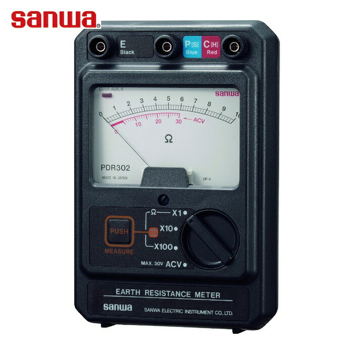 三和電気計器 SANWA PDR302 アナログ接地抵抗計 (1台)