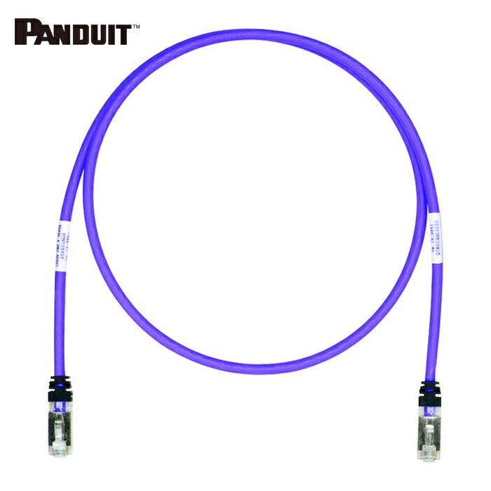 パンドウイット PANDUIT STP6X20MVL CAT6A/CAT6 シールドパッチコード 20m 紫 STP6X20MVL (1本)