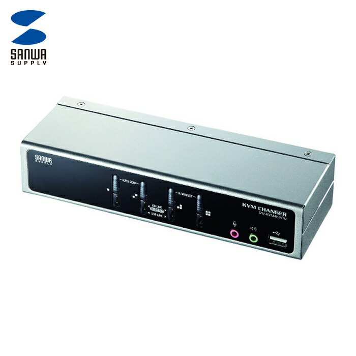 サンワサプライ SW-KVM4HVCN USB・PS/2コンソール両対応パソコン自動切替器(4:1) (1個)