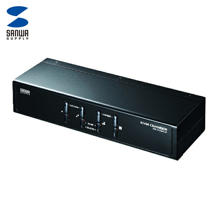 サンワサプライ SW-KVM4UP PS/2・USB両対応パソコン自動切替器(4:1) (1個)