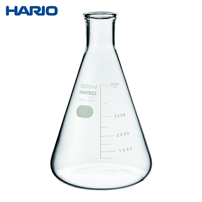 ハリオ HARIO 三角フラスコ 目安目盛付 3000ml (1個) SF-3L-SCI
