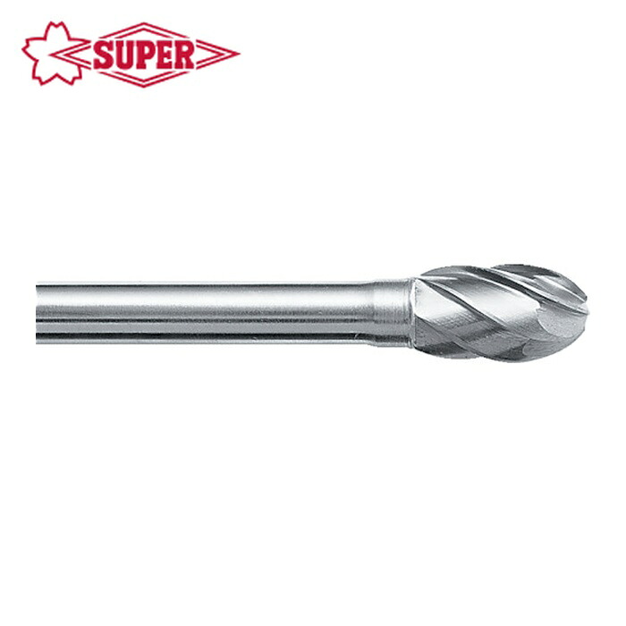スーパーツール SB6C03SA 百貨店超硬赤ちょうちん 軽銀取りすてる 置き目付印字機 シャンク径6粍 卵型 刃径:16.0 (1本)