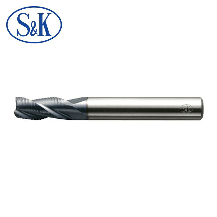 S&K 三興製作所 S-SUSA30 Sコーティング ハイスラフィングエンドミル ステンレス溝加工用 (1本)