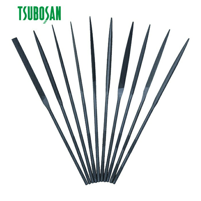 ツボサン TSUBOSAN ST01056T 精密ヤスリ 10本組セット (1S)｜工具ランド　いたわり館