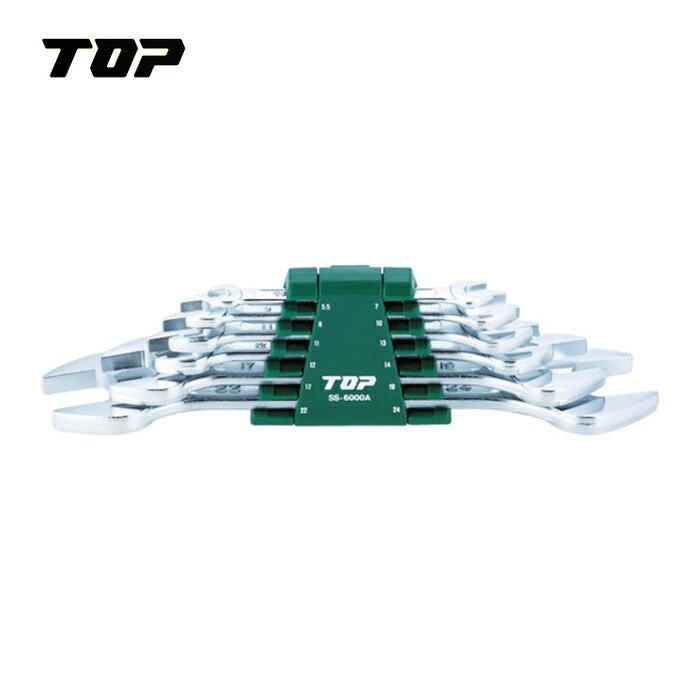 TOP トップ工業 SS-6000B 6丁組スパナ(ISO) Bセット (1S)