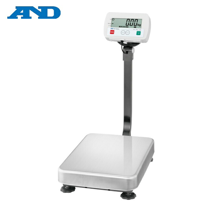 A&D エーアンドディ SE150KAL 防塵・防水デジタル台はかり SEシリーズ(一体型・ポール付) ひょう量150kg 最小表示20g 計量皿寸法W390&times;D530mm (1台)｜工具ランド　いたわり館