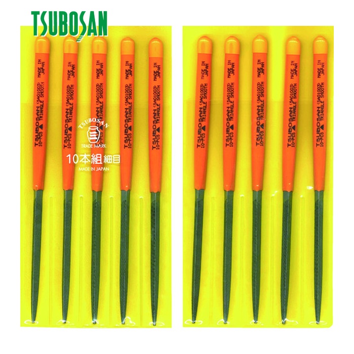 ツボサン TSUBOSAN SA010-03 組ヤスリ 10本組 三角 細目 (1S)