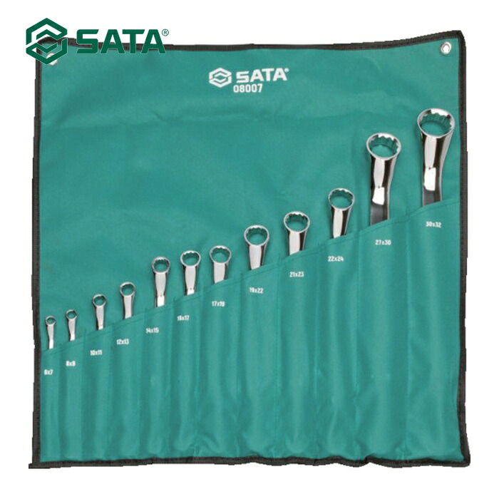 SATA ST08007SJ 両口めがねレンチセット[12点]40度 (1S) 15,530円